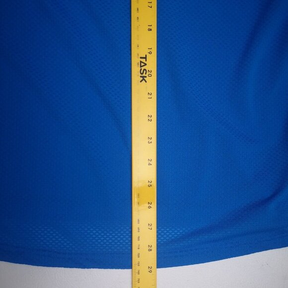 Under Armour Run Cold Gear Men's Size Large Royal Blue & Black Activewear Shirt - Picture 12 of 13